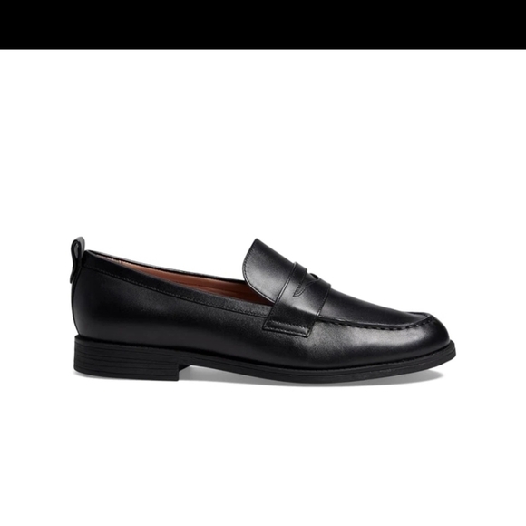 Cole Haan Women's Stassi Penny Loafer Leather Shoes - Black - Picture 12 of 12